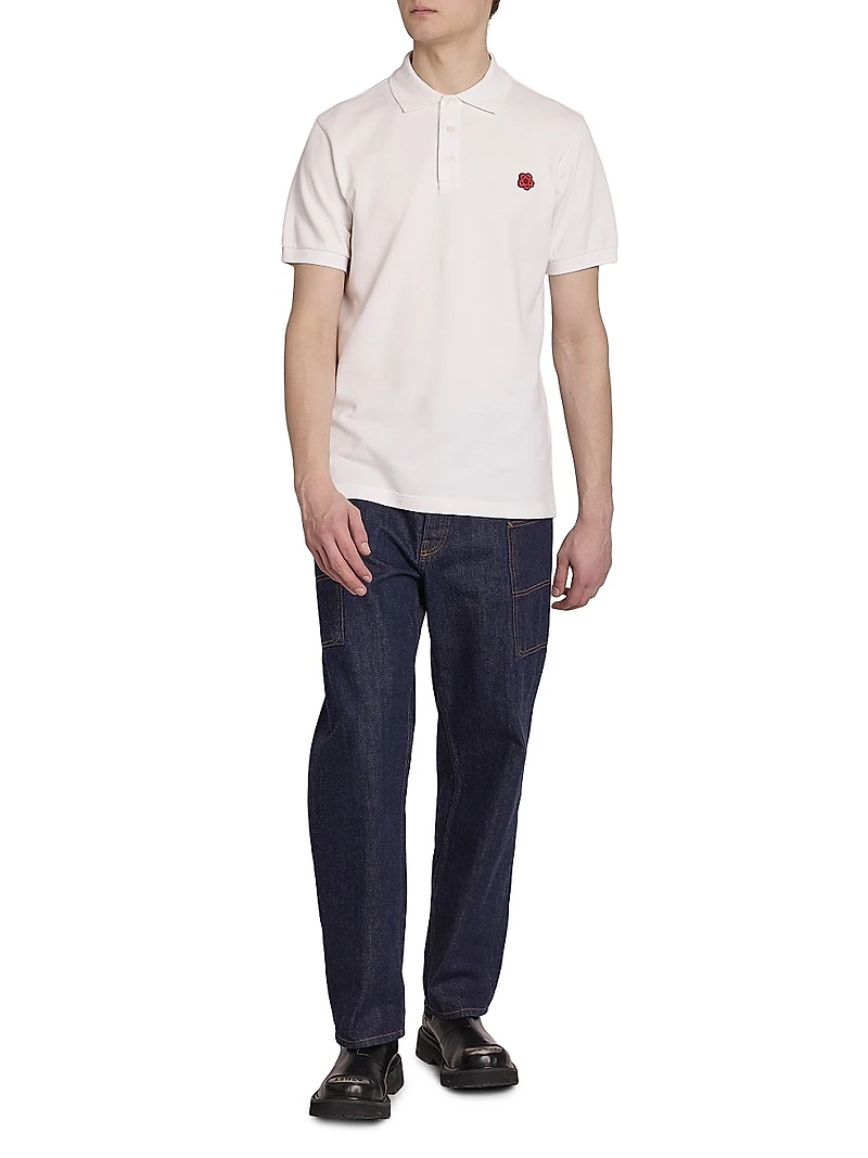Flower Slim-Fit Polo Shirt