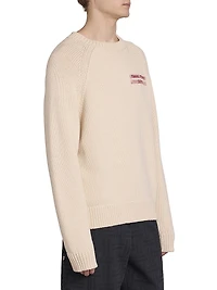 Stained-Glass Rose Wool-Blend Sweater