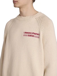 Stained-Glass Rose Wool-Blend Sweater