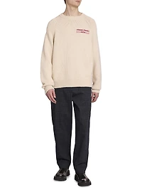 Stained-Glass Rose Wool-Blend Sweater