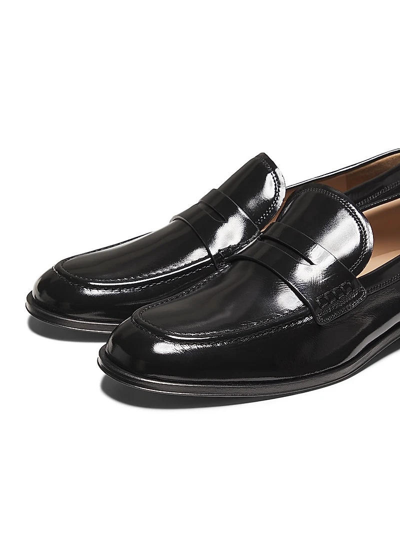 George Patent Leather Penny Loafers