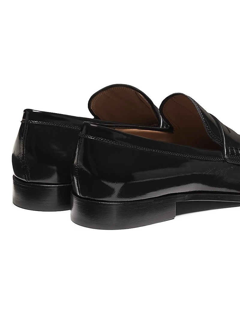 George Patent Leather Penny Loafers