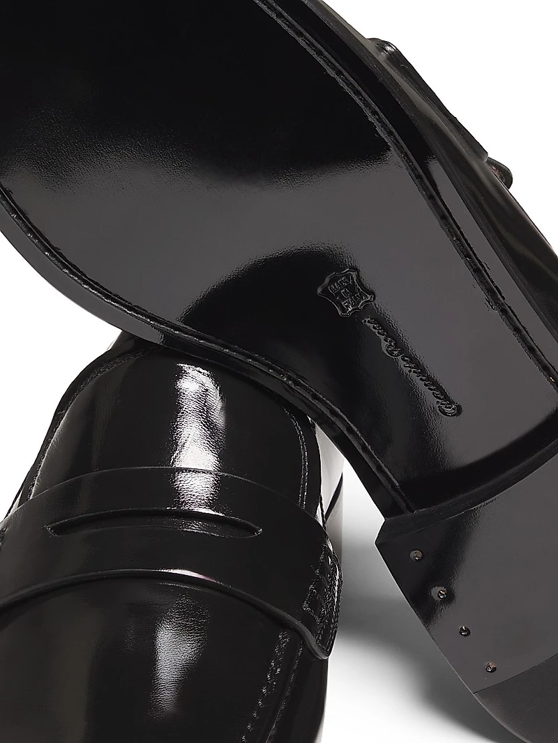 George Patent Leather Penny Loafers