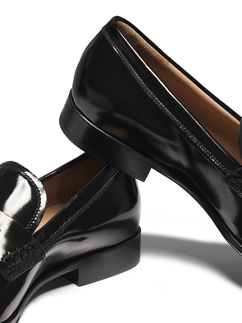 George Patent Leather Penny Loafers