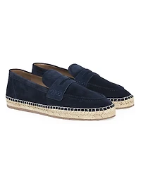 Lido Suede Espadrille Penny Loafers