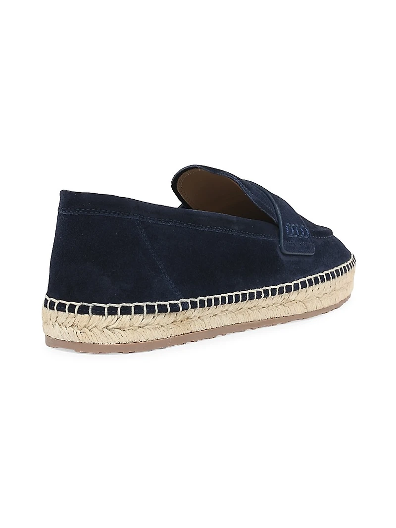 Lido Suede Espadrille Penny Loafers