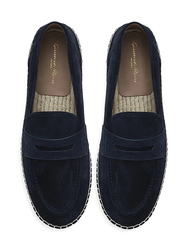 Lido Suede Espadrille Penny Loafers