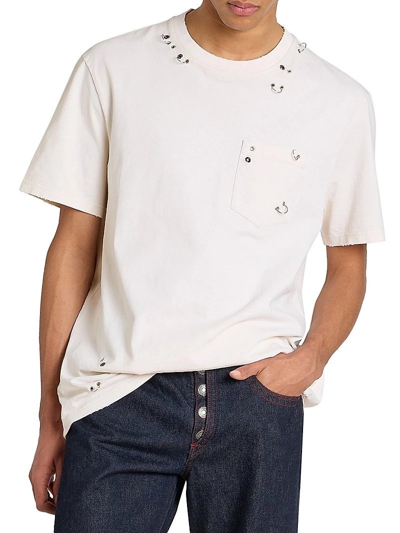 Yezra Cotton Crewneck T-Shirt