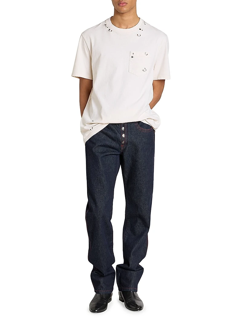 Yezra Cotton Crewneck T-Shirt