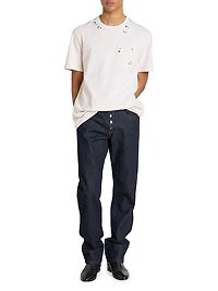 Yezra Cotton Crewneck T-Shirt