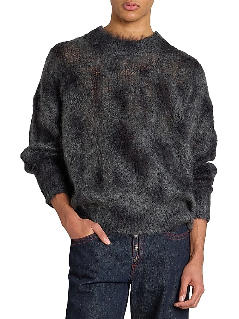 Miller Mohair-Wool Crewneck Sweater