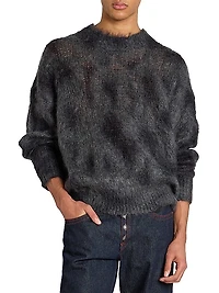 Miller Mohair-Wool Crewneck Sweater