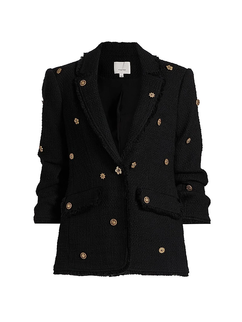 Khloe Studded Cotton Blazer