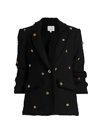 Khloe Studded Cotton Blazer