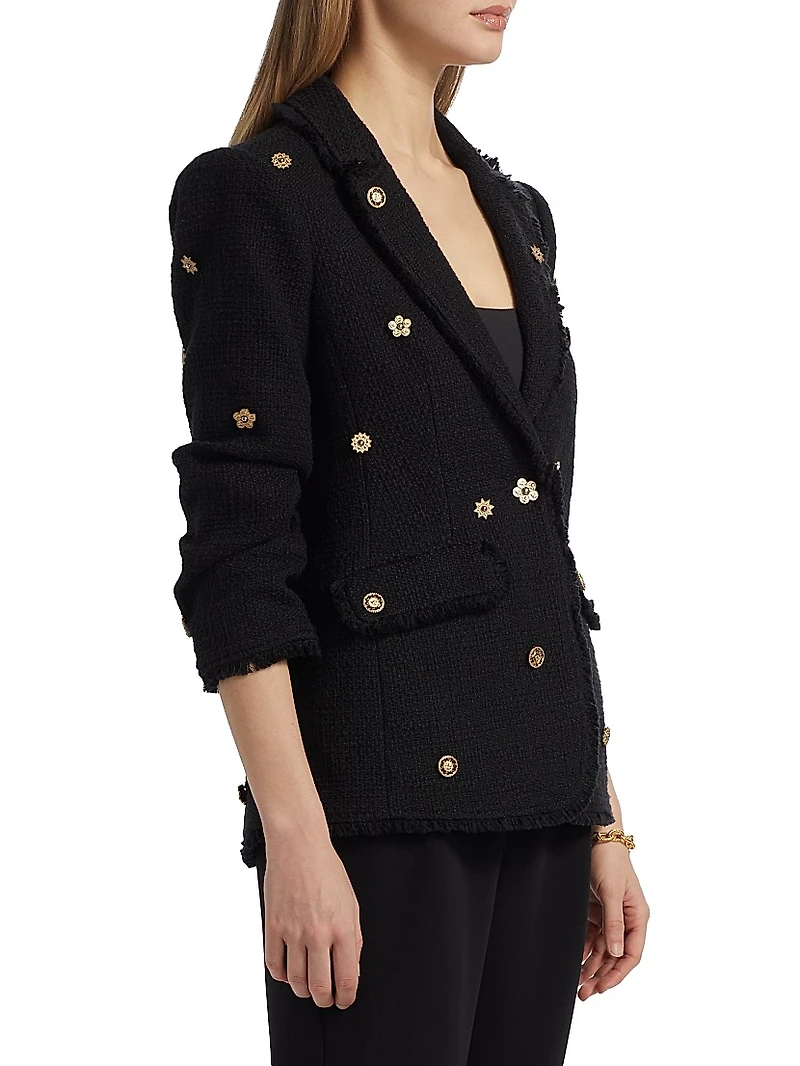 Khloe Studded Cotton Blazer