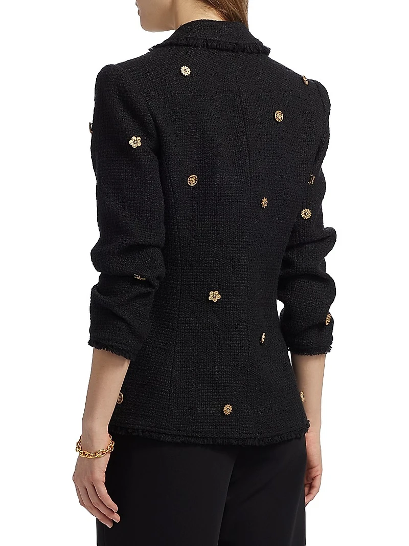 Khloe Studded Cotton Blazer