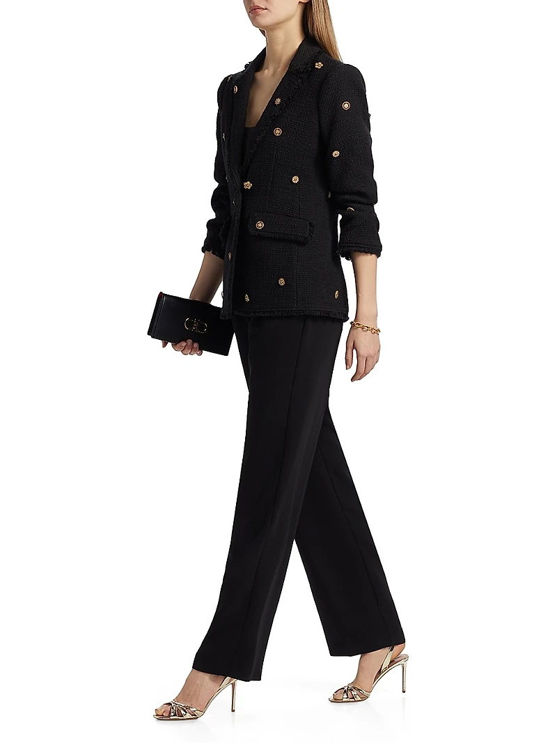 Khloe Studded Cotton Blazer
