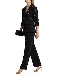 Khloe Studded Cotton Blazer