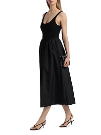 Martay Embroidered A-Line Midi-Dress
