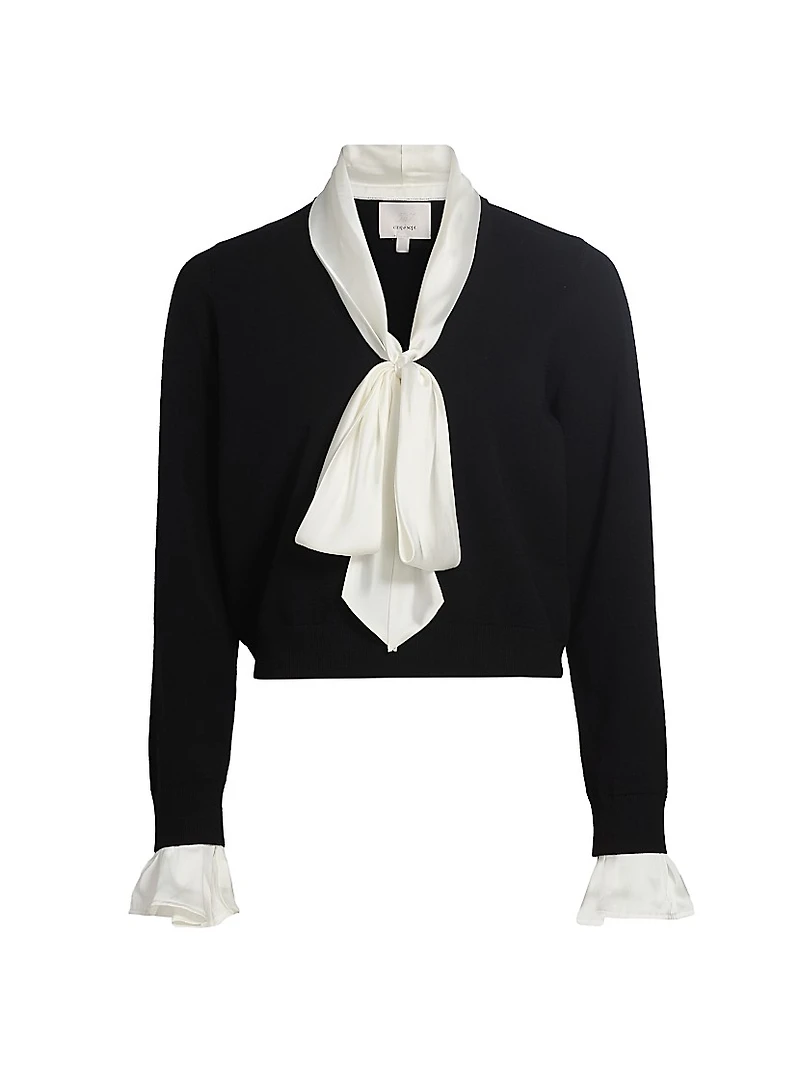 Lenu Tie-Neck Sweater