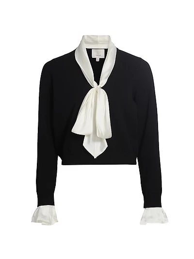 Lenu Tie-Neck Sweater