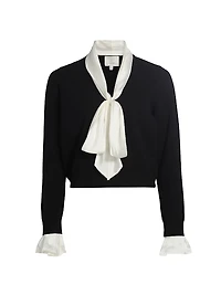 Lenu Tie-Neck Sweater