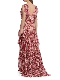 Omelia Floral Tiered Gown
