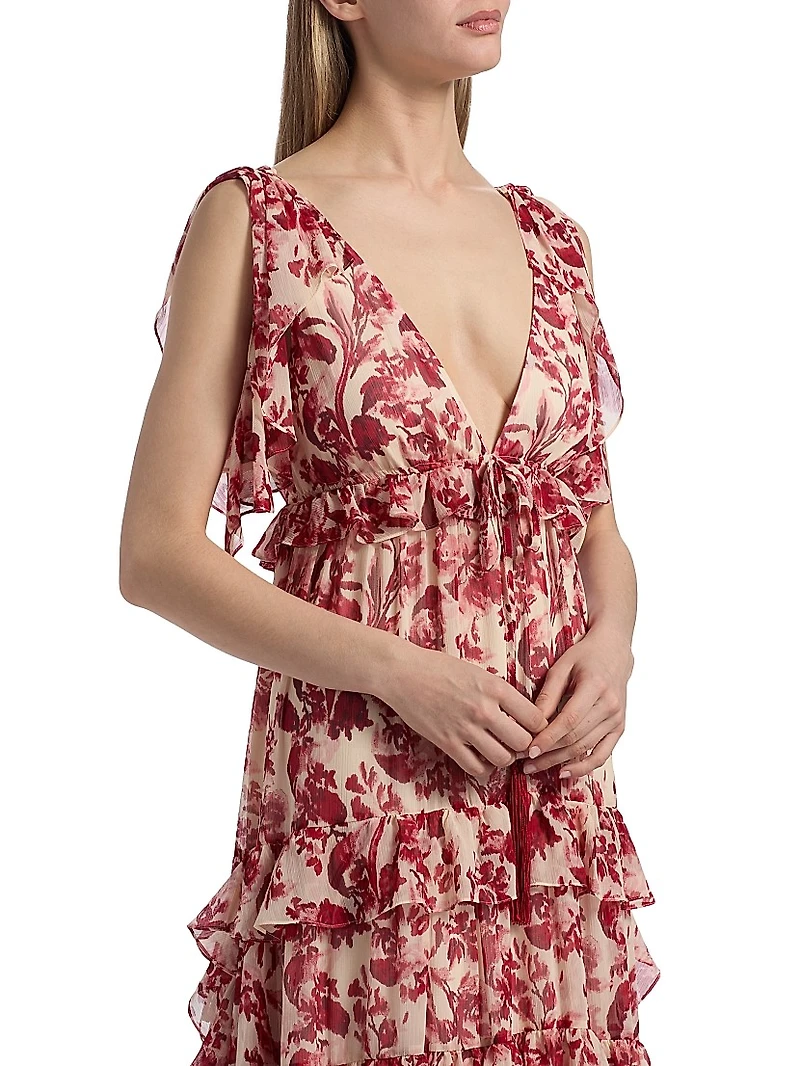 Omelia Floral Tiered Gown