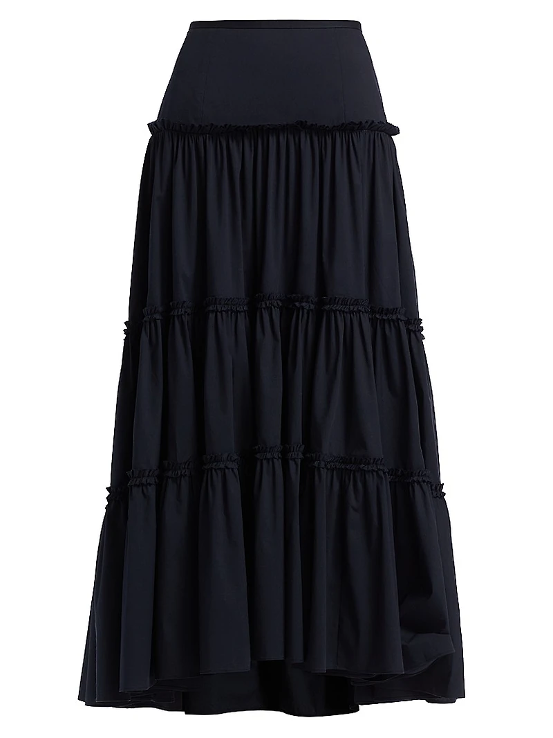 Roupao Tiered A-Line Skirt