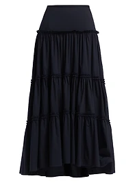 Roupao Tiered A-Line Skirt