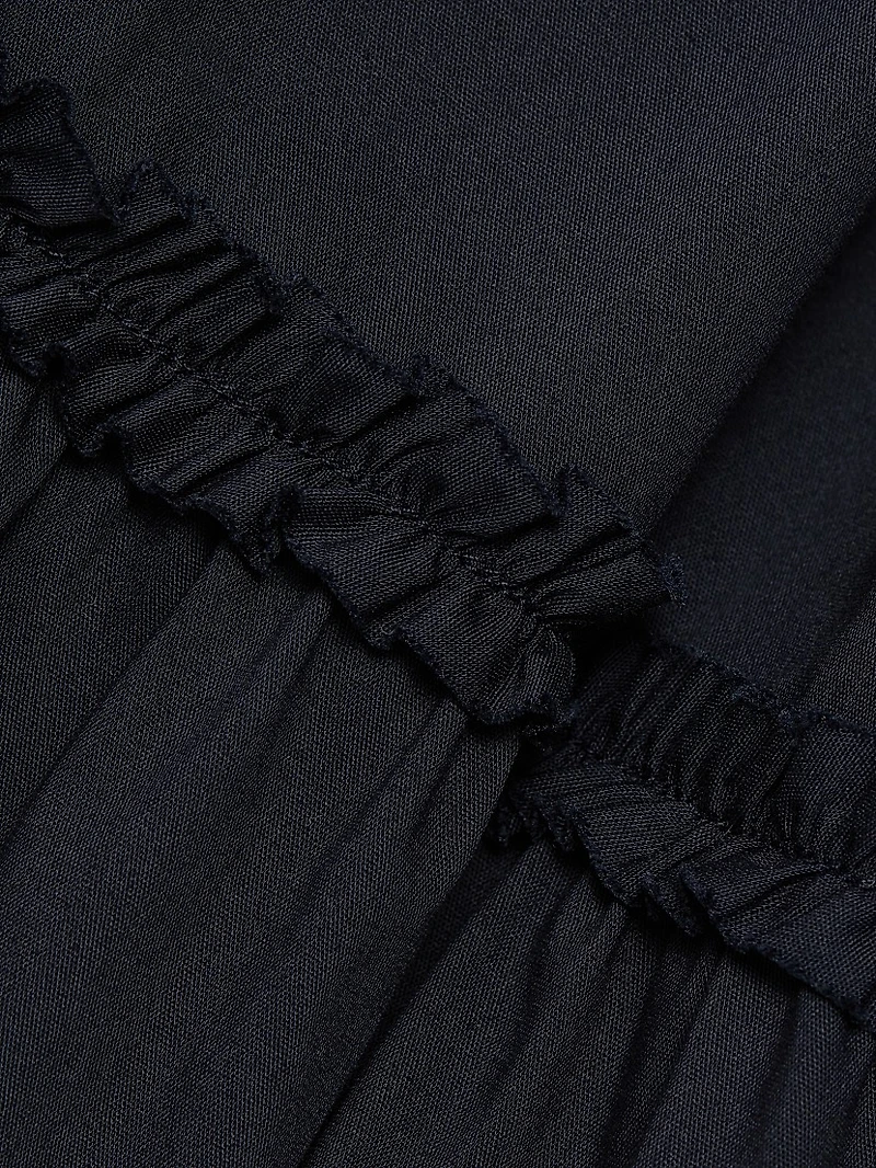 Roupao Tiered A-Line Skirt