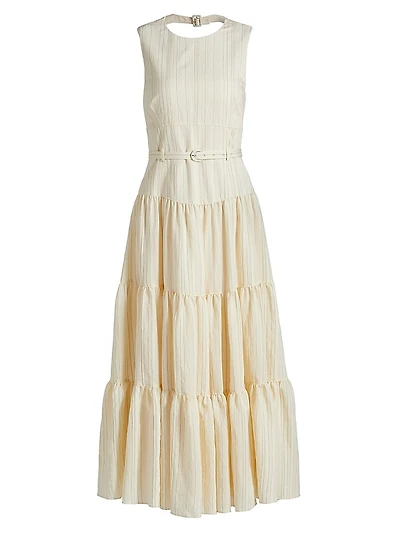 Lucir Striped Belted Maxi Dress