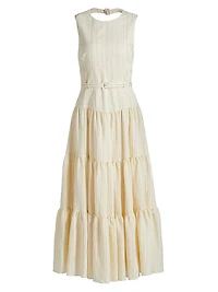 Lucir Striped Belted Maxi Dress