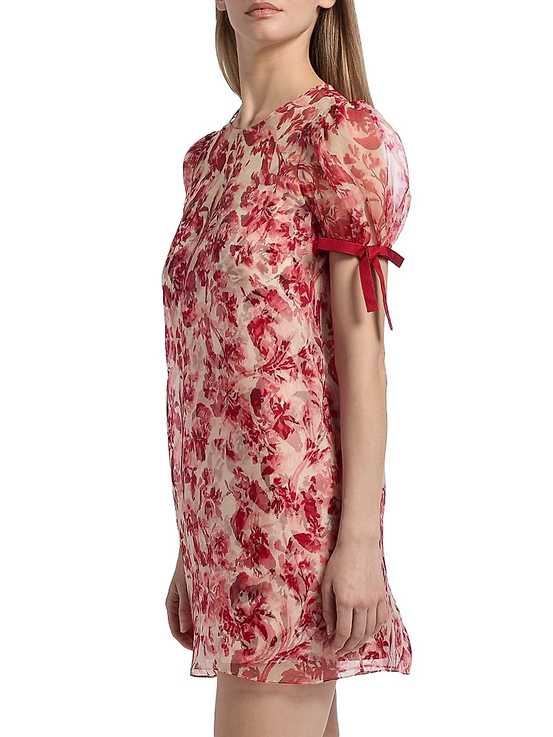 Junette Floral Silk Minidress