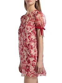 Junette Floral Silk Minidress