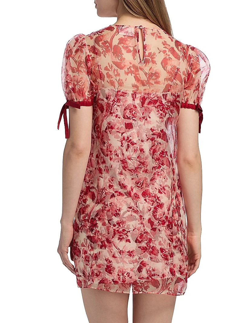 Junette Floral Silk Minidress