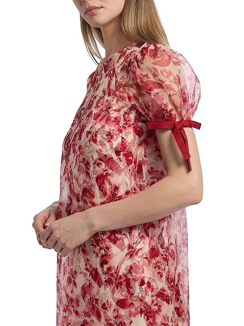 Junette Floral Silk Minidress