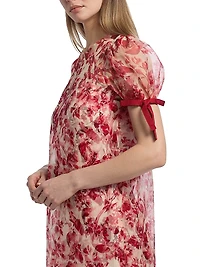 Junette Floral Silk Minidress
