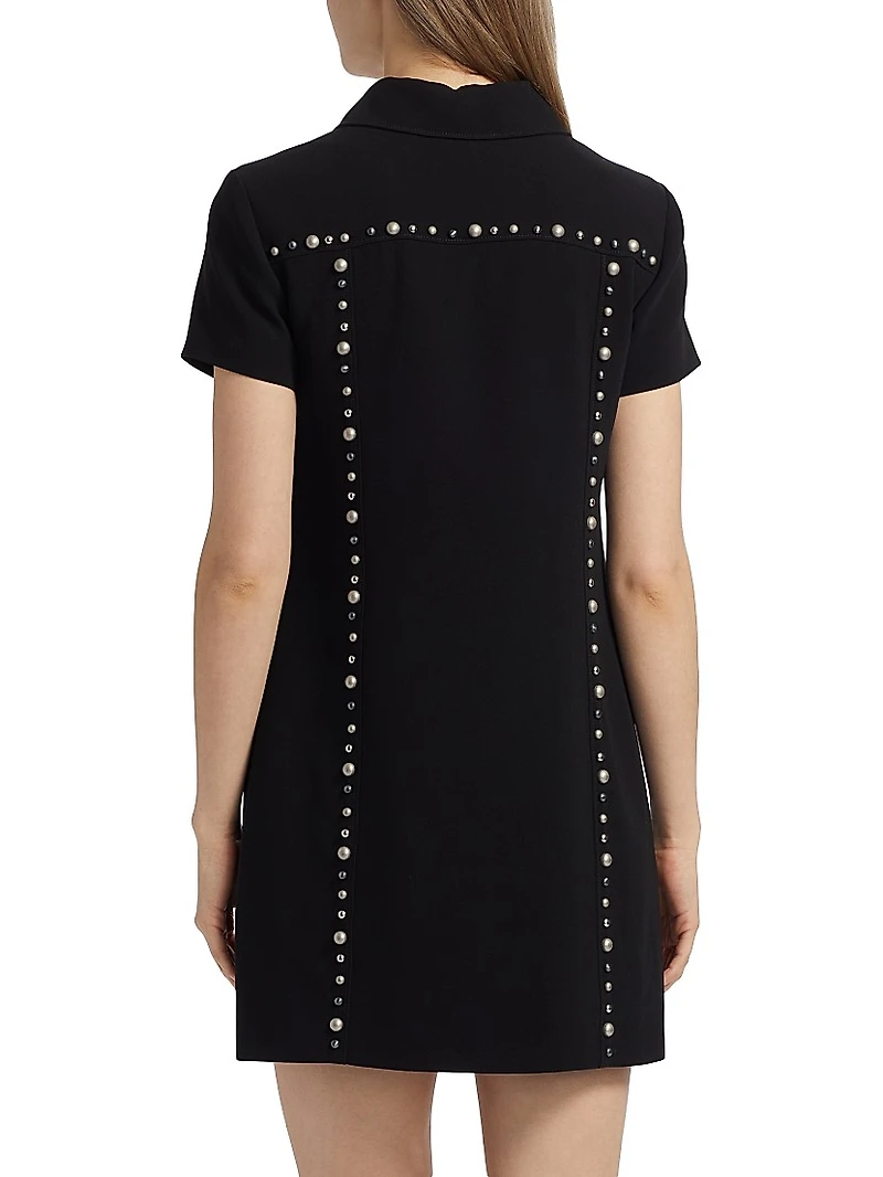 Florencia Studded Mini-Shirtdress