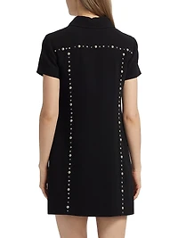 Florencia Studded Mini-Shirtdress