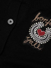 Amour Millie Embroidered Crop Cardigan