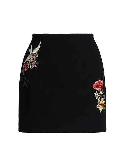 Western Amour Doris Floral Miniskirt