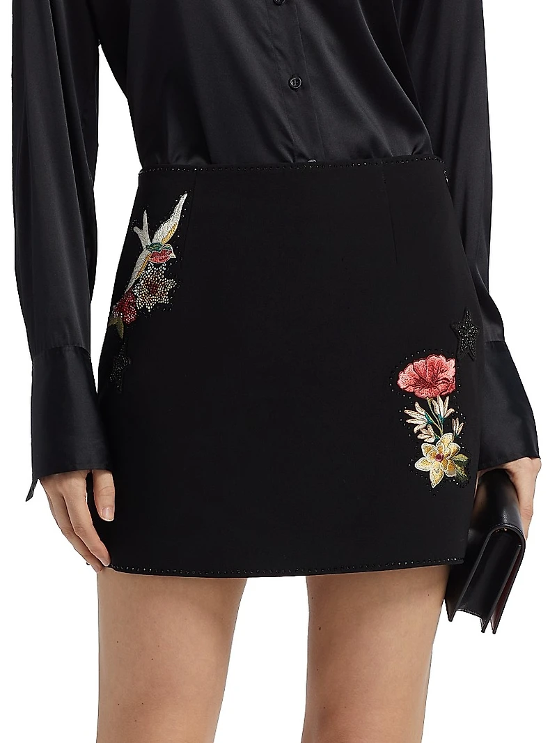 Western Amour Doris Floral Miniskirt