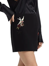Western Amour Doris Floral Miniskirt