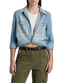 Wrap Around Denim Work Shirt