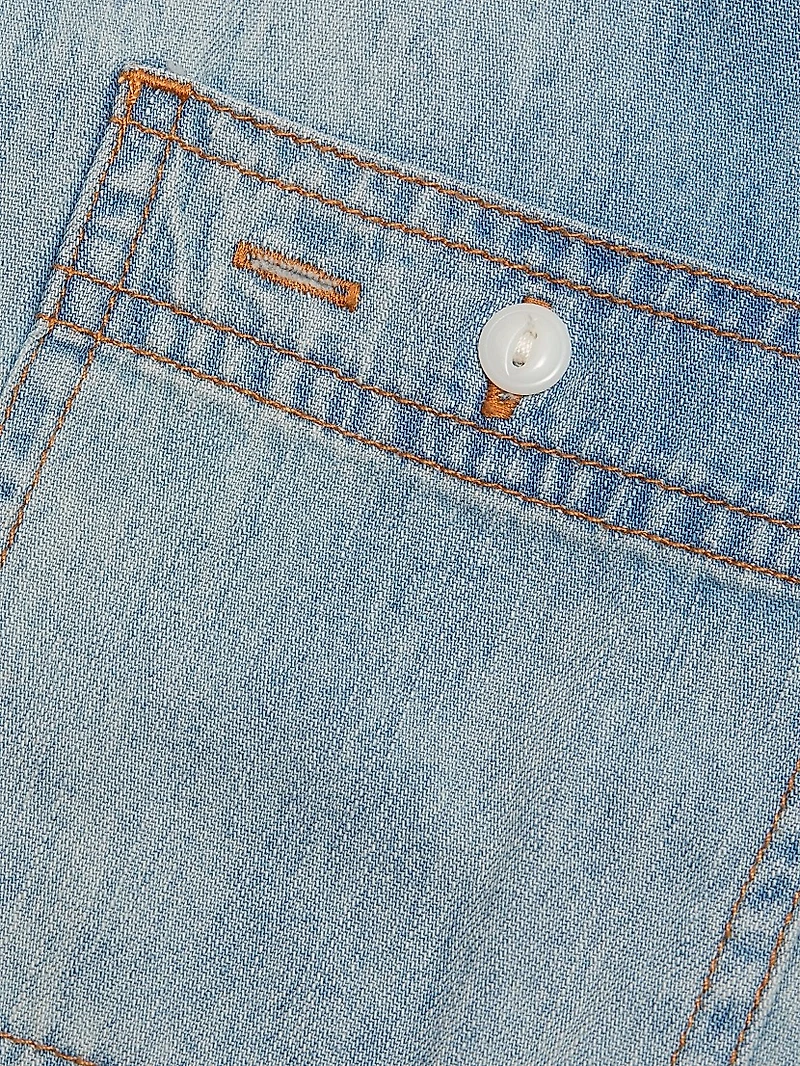 Wrap Around Denim Work Shirt