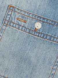 Wrap Around Denim Work Shirt