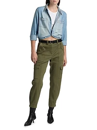 Wrap Around Denim Work Shirt