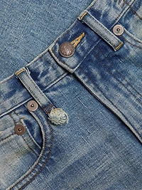 Charlotte Washed-Denim High-Rise Straight-Leg Jeans