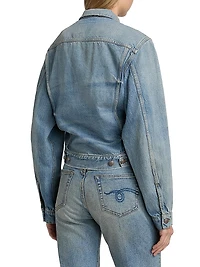 Washed Denim Crop Jacket